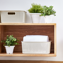 CANASTA RATTAN ECORED 8 L X 12 UND BEIGE