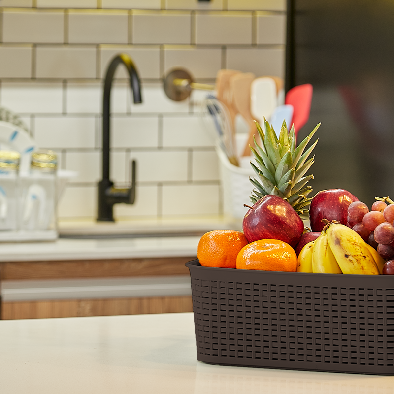 CANASTA RATTAN ECORED 8 L X 12 UND CAFE