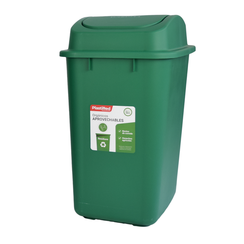 PAPELERA VAIVEN ESENCIAL 40 L X 12 UND VERDE