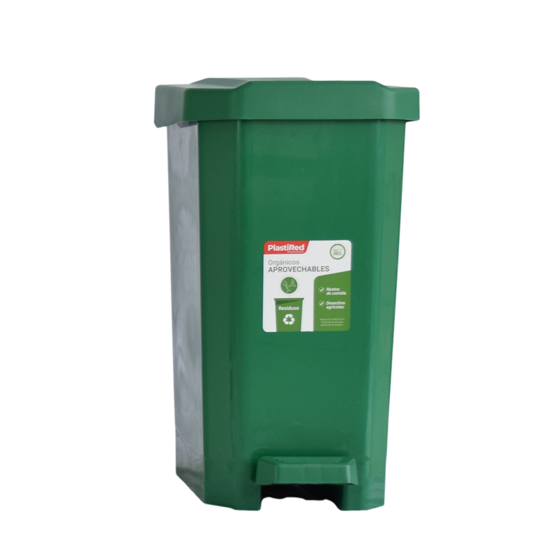 PAPELERA ISAC INSTITUCIONAL 55 L X 6 UND VERDE