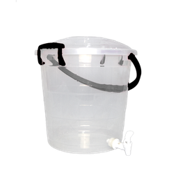 [06681/NEGRO] BALDE FANTASIA C/CANILLA 10 L X 12 UND TRANSPARENTE NEGRO