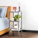 MESA CUADRADA TRES NIVELES X 6 UND BEIGE