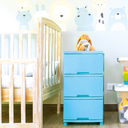 MUEBLE ORGANIZADOR LISO X3 AZUL X 2 UND AZUL PASTEL