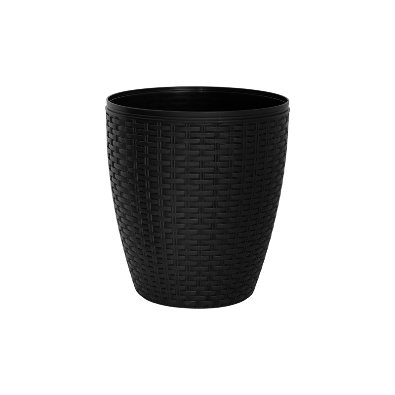 MATERO RATTAN REDONDO X 36 UND NEGRO