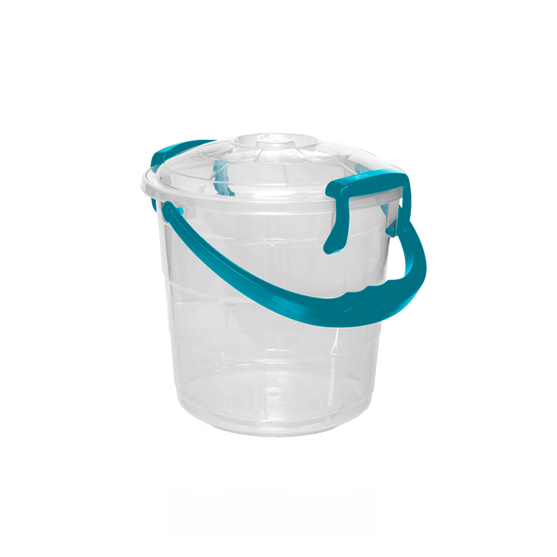 BALDE FANTASIA 5 L X 12 UND TRANSPARENTE AZUL