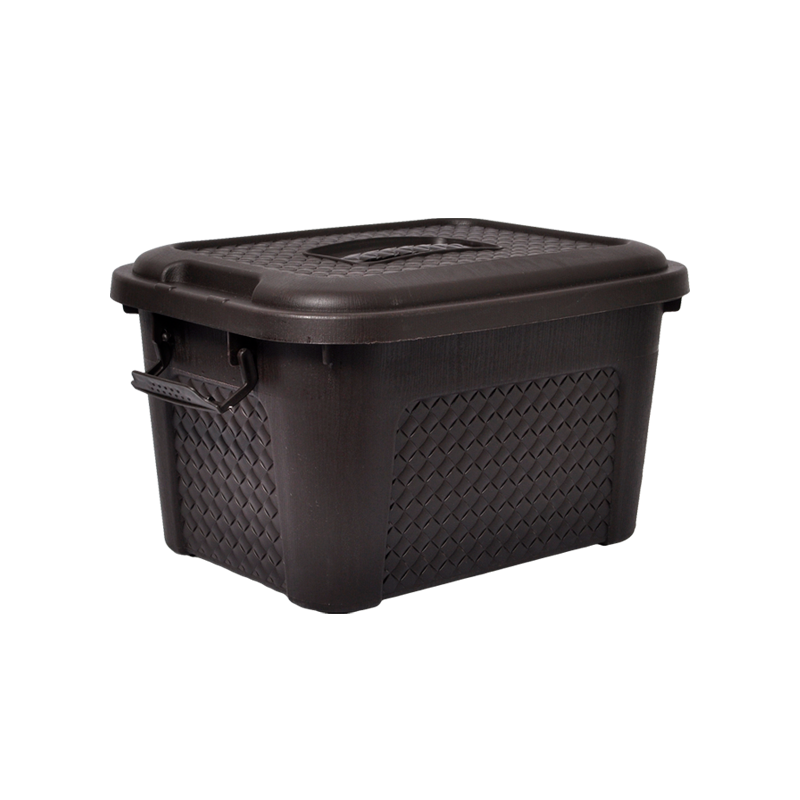 CAJA MULTIUSOS RATTAN 10 L X 12 UND CAFE