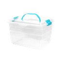 CAJA FANTASIA 14 L X 12 UND TRANSPARENTE AZUL