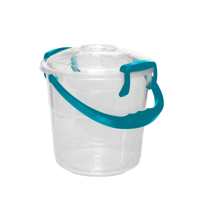 BALDE FANTASIA 10 L X 12 UND TRANSPARENTE AZUL﻿