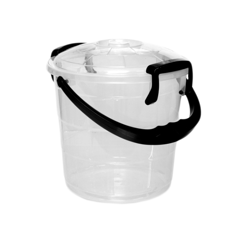 BALDE FANTASIA 10 L X 12 UND TRANSPARENTE NEGRO﻿