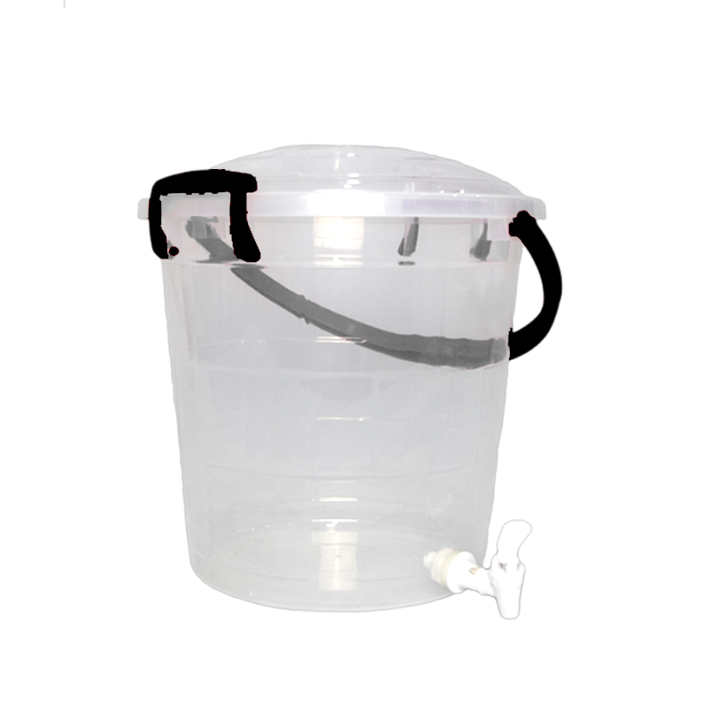 BALDE FANTASIA C/CANILLA 10 L X 12 UND TRANSPARENTE NEGRO