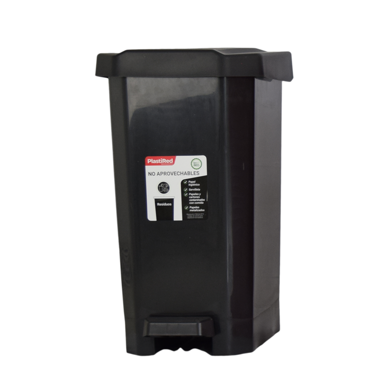 PAPELERA ISAC INSTITUCIONAL 55 L X 6 UND NEGRO