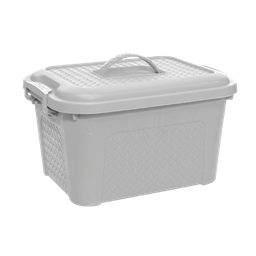 [1680/GRIS] CAJA MULTIUSOS RATTAN 15 L X 18 UND GRIS
