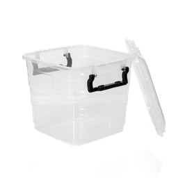 [06546/NEGRO] ﻿CONTENEDOR FANTASIA 5 L X 24 UND TRANSPARENTE NEGRO﻿