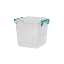 [06547/AZUL] ﻿CONTENEDOR FANTASIA 10 L X 12 UND TRANSPARENTE AZUL﻿